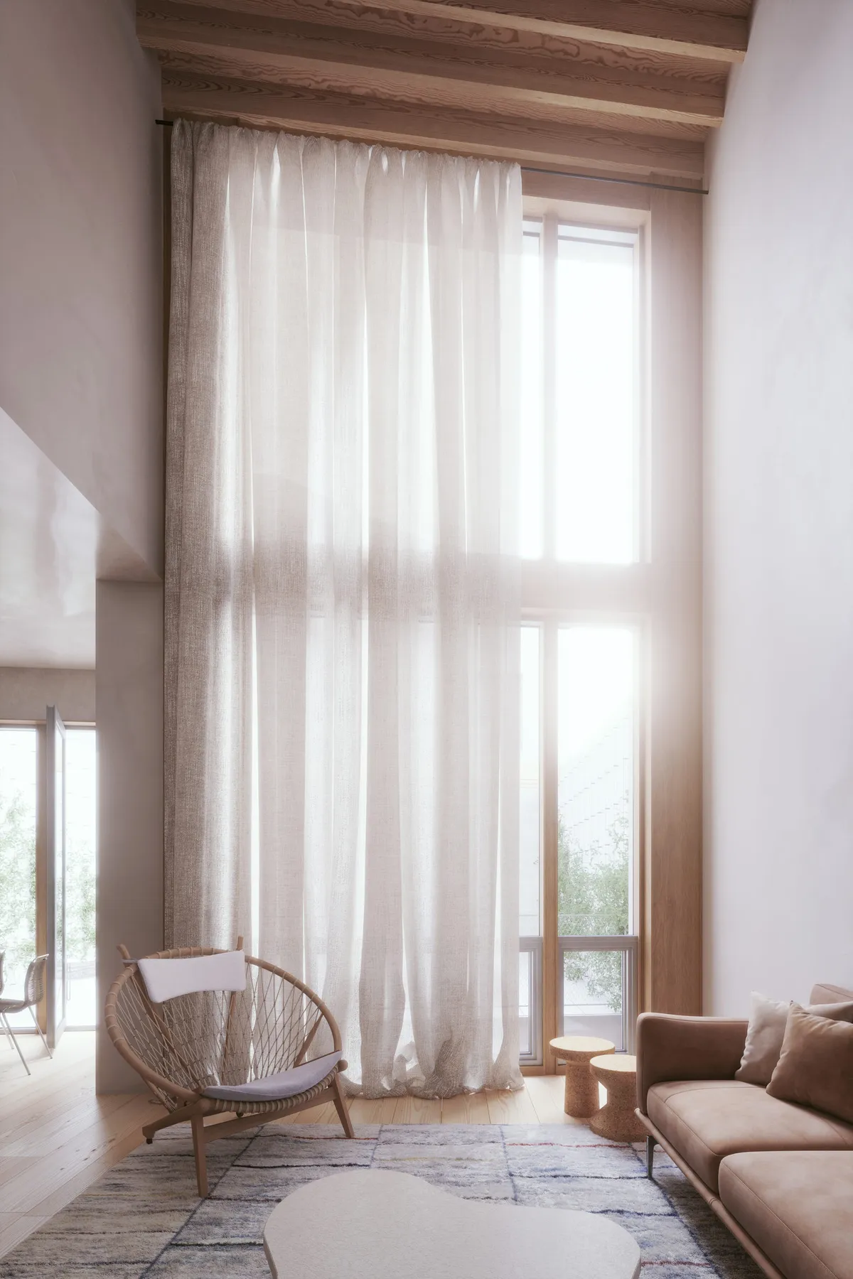 Living room at 103 Grand Street, New York. CGI by Darcstudio for Of Possible.