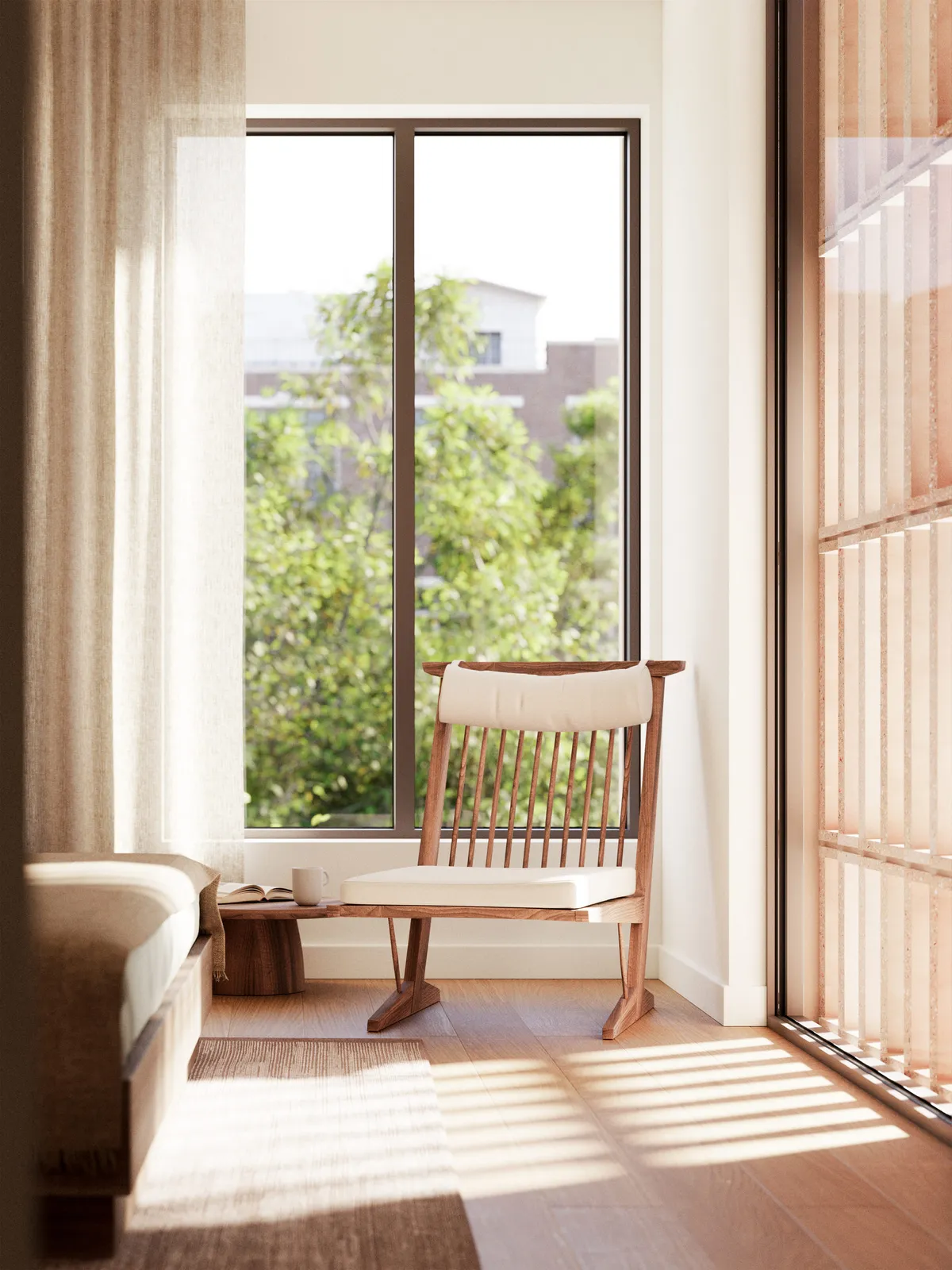 Bedroom celosia at Bergen, Boerum Hill, Brooklyn. CGI by Darcstudio for Avdoo + Partners and Taller Frida Escobedo.