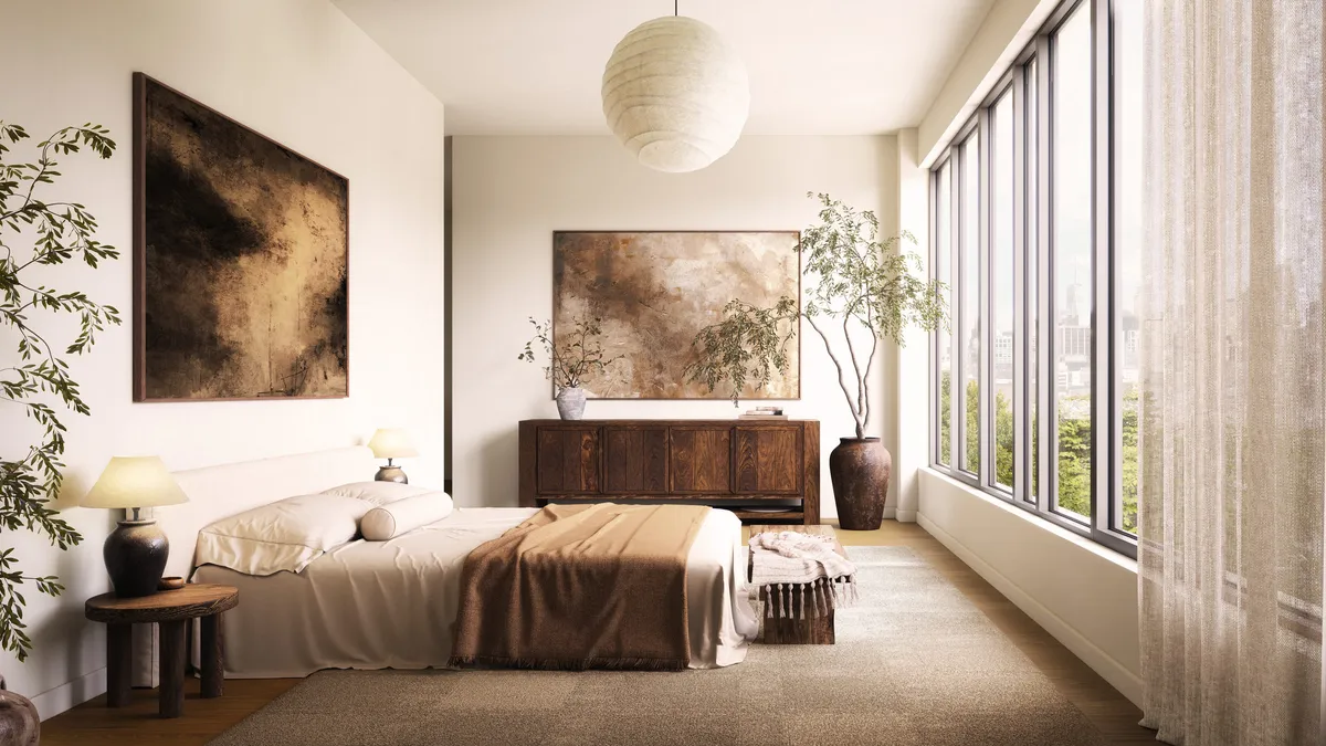 Residence 601w bedroom at Bergen, Boerum Hill, Brooklyn. CGI by Darcstudio for Avdoo + Partners and Taller Frida Escobedo.
