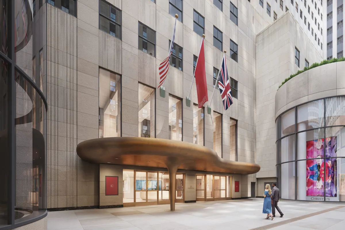 Exterior close up at Christie’s, New York. CGI by Darcstudio for PAU.