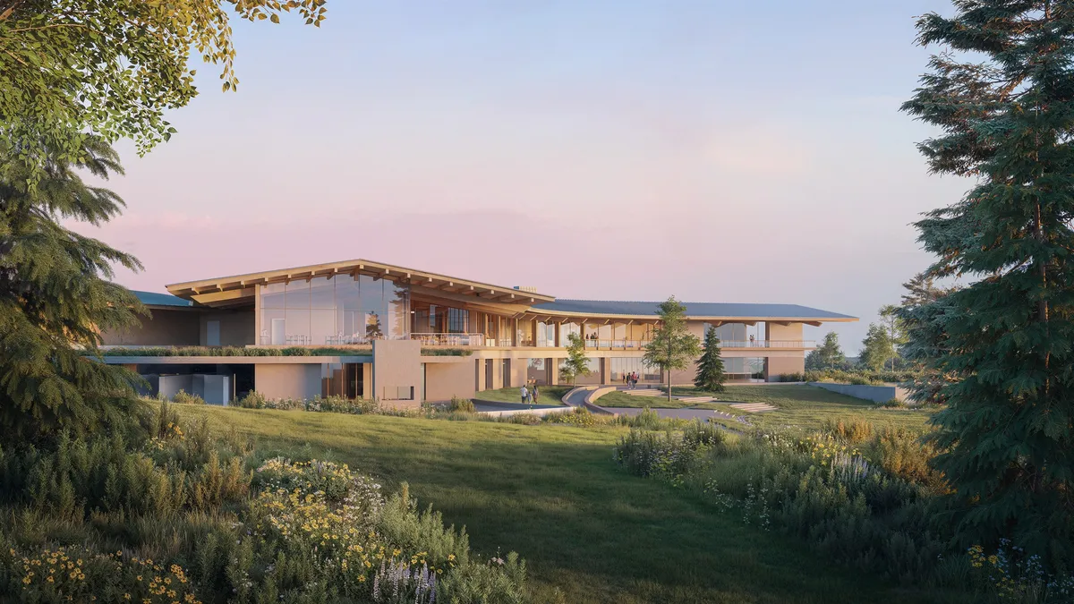 Exterior in summer at Powder Haven, Eden, Utah. CGI by Darcstudio.