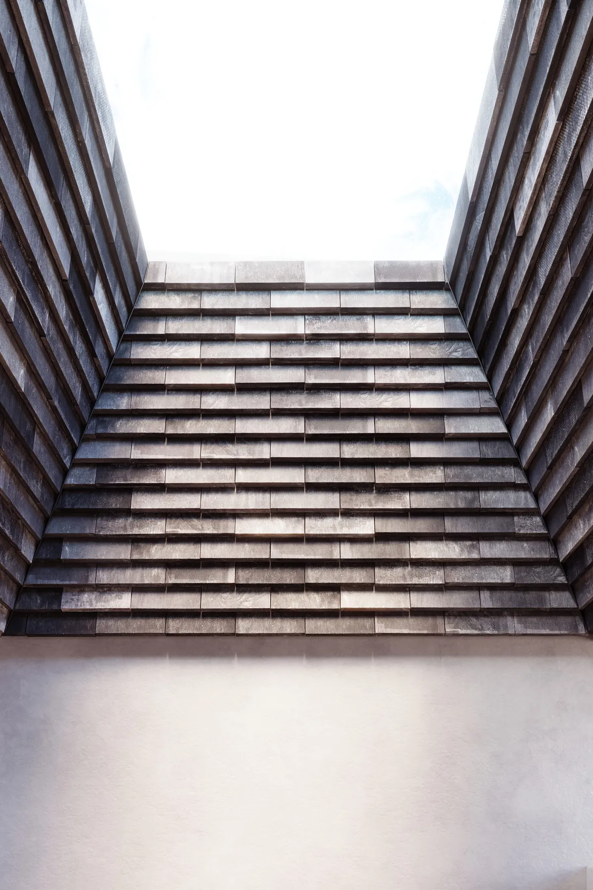 Skylight detail at White Oak Residence, Wellesley, Massachusetts. CGI by Darcstudio for Of Possible.